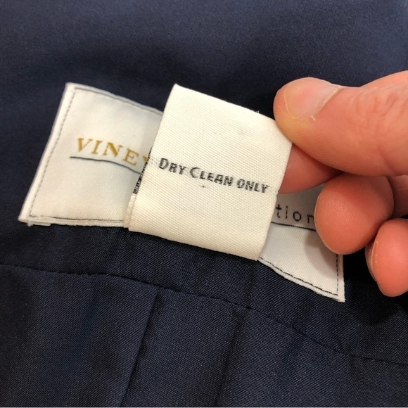 Vineyard Collection navy blue party dress chiffon bow gathered bust sleeveless 8 - Picture 9 of 10